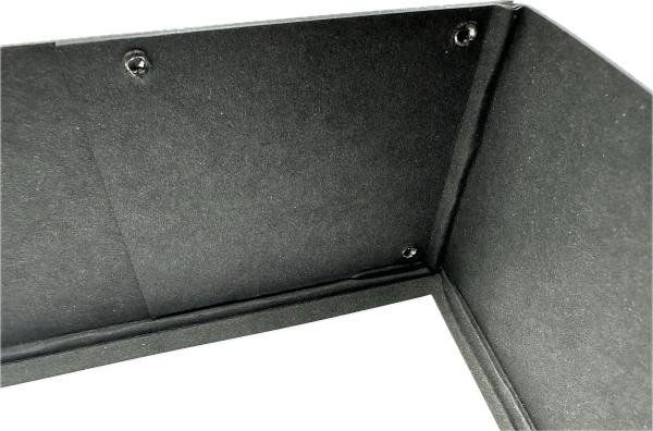 Kartonfritze Stülpdeckelkarton genietet 310x230x100mm für DIN A4 aus Schwarzpappe 1,2mm dick außen satiniert 5